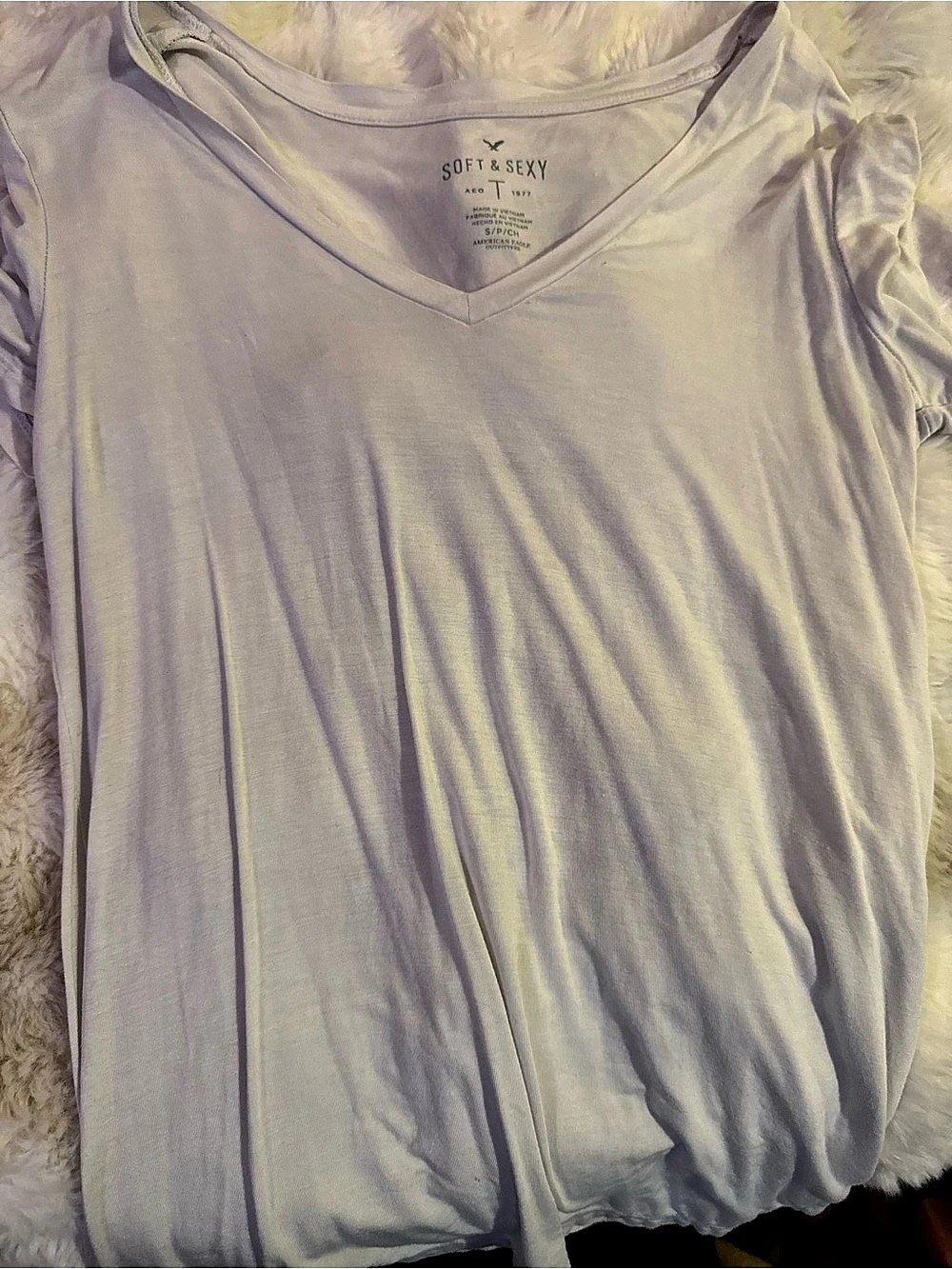 AEO Soft & Sexy Tee Short Sleeve Tee in Purple Size S/P/CH